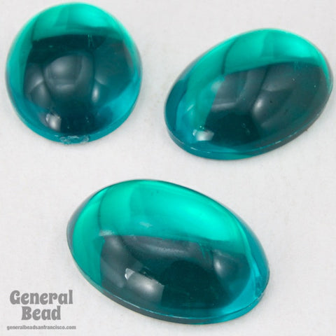 13mm x 18mm Emerald Oval Cabochon-General Bead