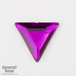 13mm Fuchsia Faceted Triangle Cabochon-General Bead