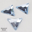 13mm Light Sapphire Faceted Triangle Cabochon-General Bead