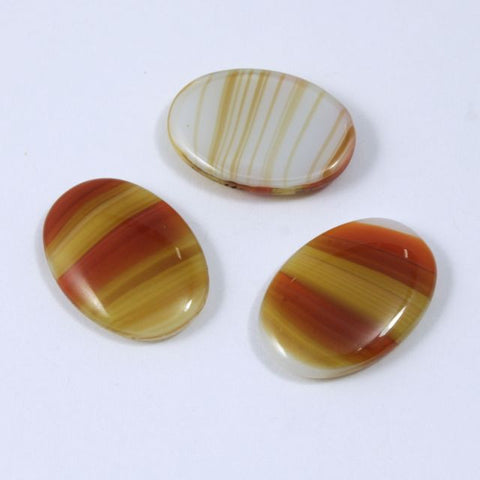 13mm x 18mm Terracotta Topaz Stripe Cabochon #XS28-C-General Bead