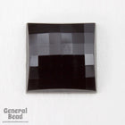 14mm Jet Black Square Cabochon (2 Pcs) #3888-General Bead