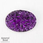13mm x 18mm Fuchsia Crystalline Oval Cabochon-General Bead