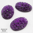 13mm x 18mm Fuchsia Crystalline Oval Cabochon-General Bead