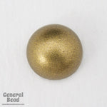 11mm Matte Gold Round Cabochon (6 Pcs) #3892-General Bead