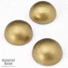 11mm Matte Gold Round Cabochon (6 Pcs) #3892-General Bead