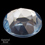 15mm Light Sapphire Faceted Round Cabochon (2 Pcs) #3895-General Bead