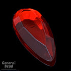 8mm x 18mm Ruby Faceted Teardrop (4 Pcs) #3898-General Bead