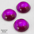 9mm Fuchsia Round Cabochon-General Bead