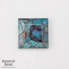 10mm Faux Turquoise Square Cabochon-General Bead