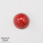 7mm Faux Dark Coral Cabochon-General Bead