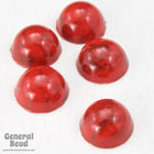 7mm Faux Dark Coral Cabochon-General Bead