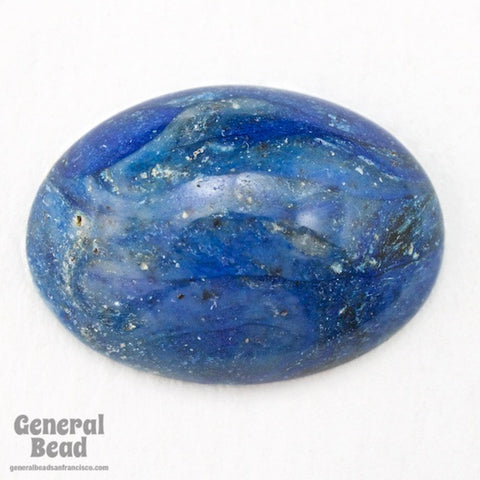 18mm x 25mm Faux Lapis Lazuli Oval Cabochon-General Bead