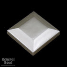 10mm Luster White Square Cabochon-General Bead