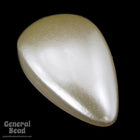 20mm Off White Pearl Teardrop Cabochon (4 Pcs) #3917-General Bead