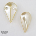 13mm Off White Imitation Pearl Teardrop-General Bead