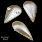 13mm Off White Imitation Pearl Teardrop-General Bead