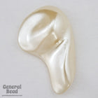 25mm x 40mm Off White Pearl Baroque Cabochon-General Bead