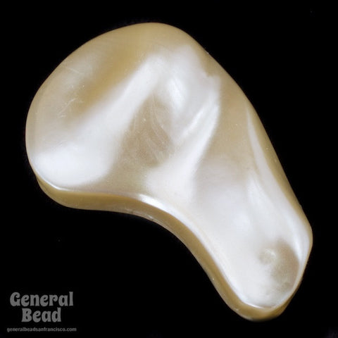 25mm x 40mm Off White Pearl Baroque Cabochon-General Bead