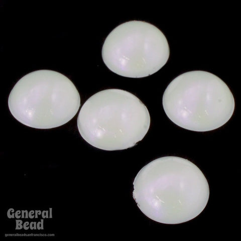 6mm Alabaster White Round Cabochon-General Bead