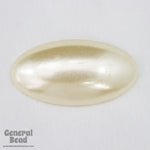 32mm Off White Pearl Oval Cabochon-General Bead