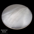 35mm White Alabaster Pearl Round Cabochon-General Bead