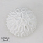 20mm White Patterned Round Cabochon-General Bead