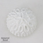 20mm White Patterned Round Cabochon-General Bead