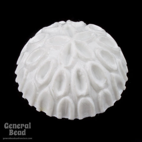 20mm White Patterned Round Cabochon-General Bead