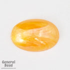 10mm x 15mm Pearly Light Orange Oval Cabochon-General Bead
