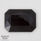 18mm x 25mm Faceted Black Octagon Cabochon-General Bead