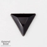 13mm Jet Faceted Triangle Cabochon (16 Pcs) #3948-General Bead