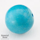 20mm Aqua Wood Round Bead-General Bead