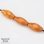 18mm Tan Wood Tube Bead-General Bead