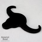 40mm x 70mm Black Steer Head Blank #3962-General Bead