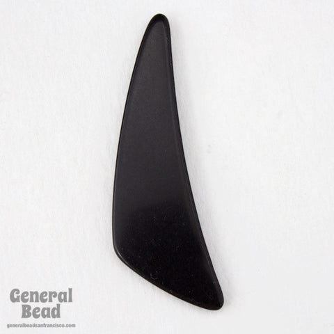 18mm x 55mm Black Curved Triangle Blank-General Bead
