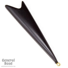 63mm Black Elongated Notched Triangle Drop-General Bead