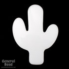 55mm x 70mm White Cactus Blank #3974-General Bead