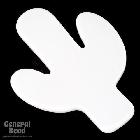 55mm x 70mm White Cactus Blank #3974-General Bead