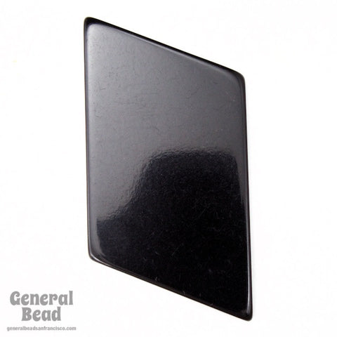 25mm x 40mm Black Parallelogram Blank-General Bead