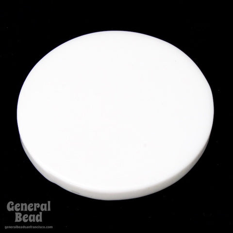 30mm Opaque White Circle Blank (2 Pcs) #3984-General Bead