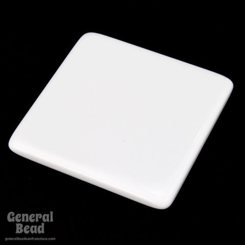 30mm White Square Blank (2 Pcs) #3987-General Bead