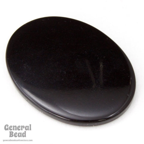27mm x 35mm Black Oval Blank-General Bead