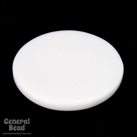 27mm Opaque White Circle Blank-General Bead