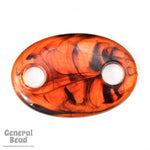 25mm x 40mm Tortoiseshell Lucite Oval with 2 Holes (4 Pcs) #4022-General Bead