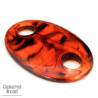 25mm x 40mm Tortoiseshell Lucite Oval with 2 Holes (4 Pcs) #4022-General Bead