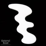 20mm x 45mm White Curvy Zig Zag Blank (2 Pcs) #4031-General Bead
