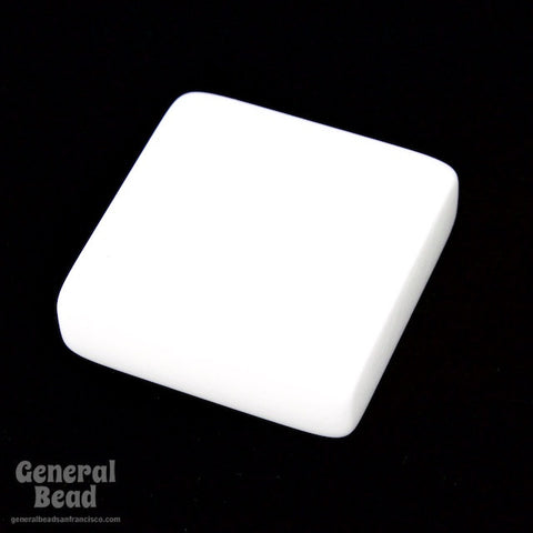 20mm White Square Blank-General Bead