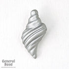 27mm Matte Silver Shell Pendant (6 Pcs) #4039-General Bead