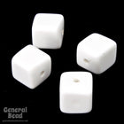 9mm White Cube Bead-General Bead