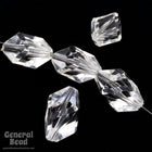 10mm x 18mm Vintage Clear Lucite Twisted Diamond Bead-General Bead